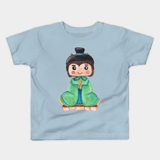 Watercolor - Japanese boy Kids T-Shirt